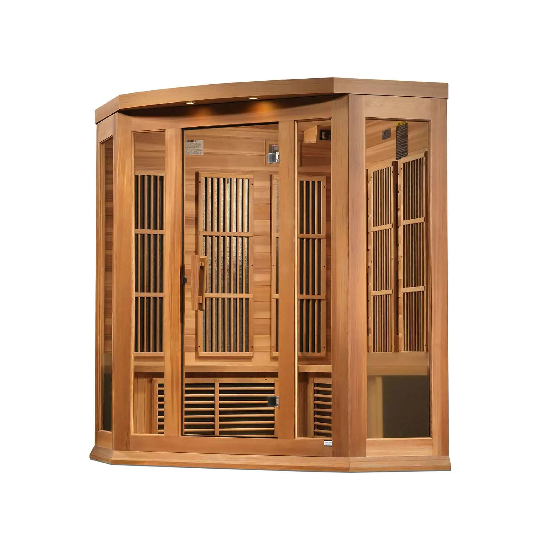 Maxxus Avignon 3 Person Near Zero EMF Corner Indoor FAR Infrared Sauna