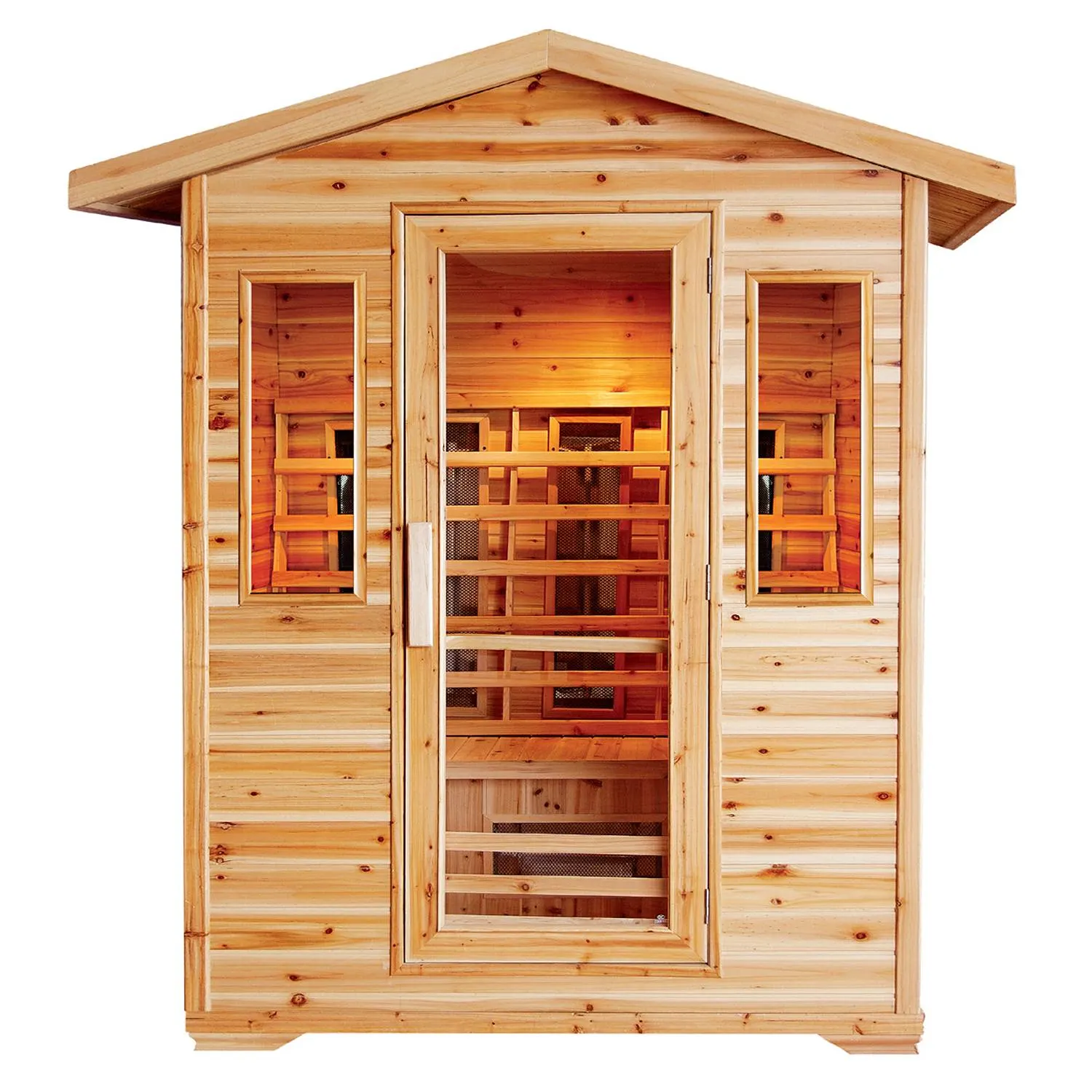 Sunray Cayenne 4 Person 8 Heaters Hemlock Outdoor Infrared Sauna