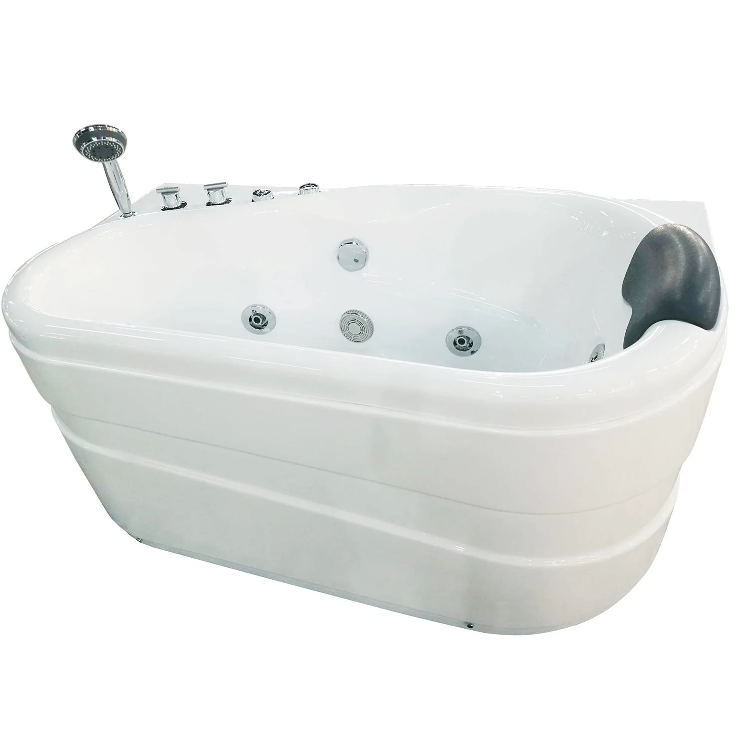 EAGO AM175 57 inch Acrylic Corner Whirlpool Bathtub