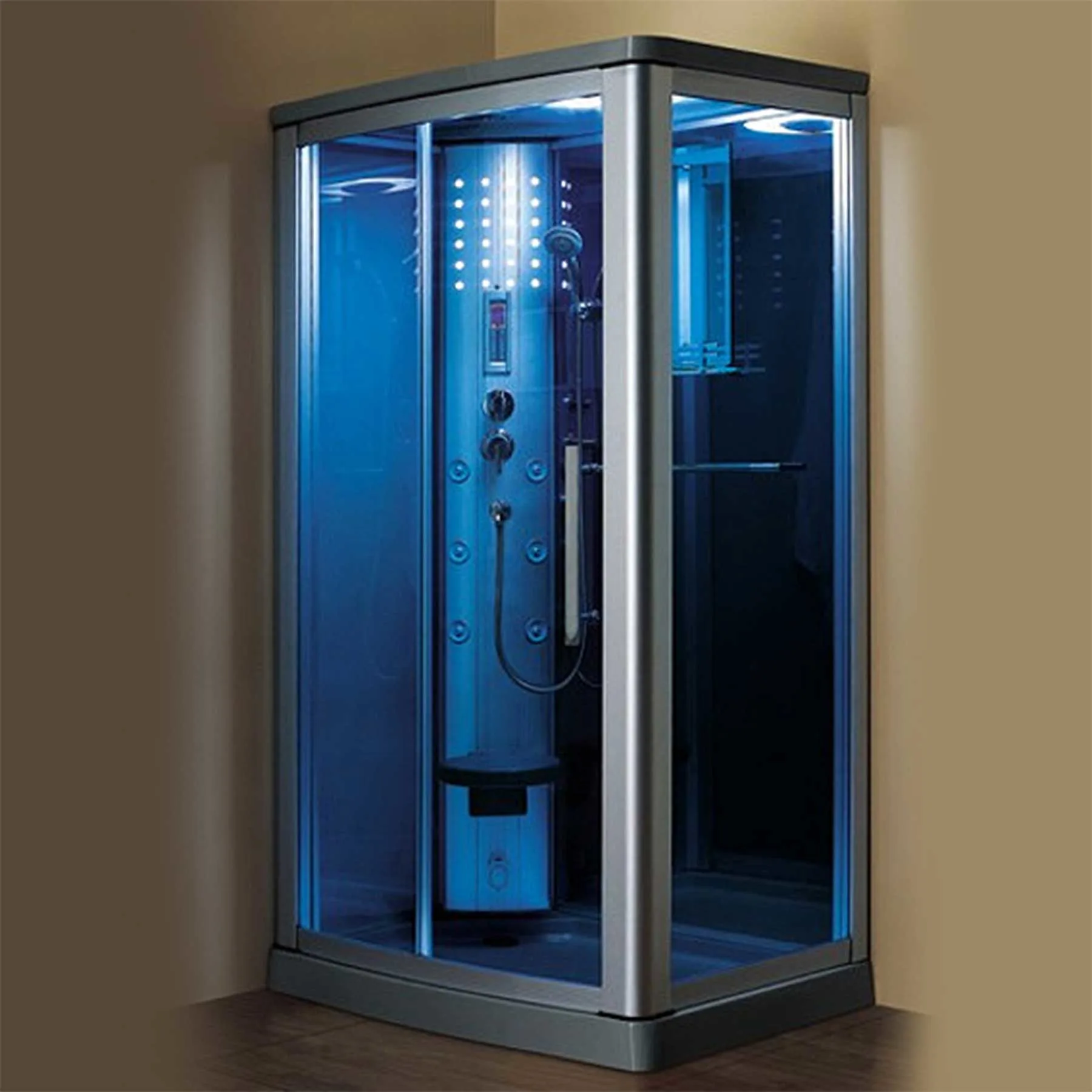Mesa WS-802L 45L x 35W x 85H 1 Person Walk In Steam Shower