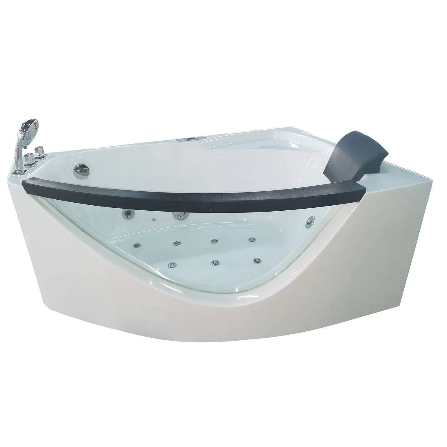 EAGO AM198ETL 5 ft Acrylic Round Corner Whirlpool Bathtub