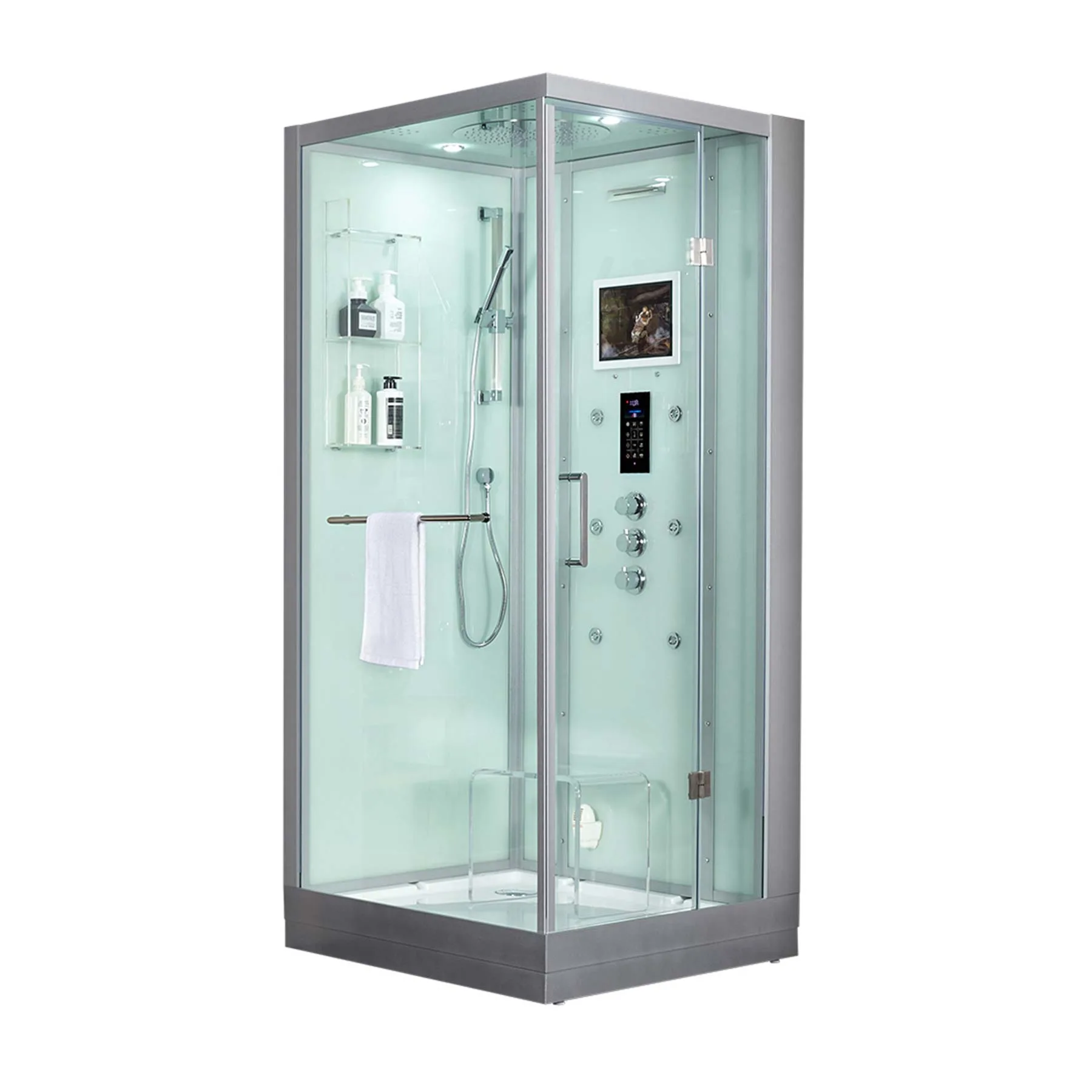 Maya Arezzo 6 Jetted 37L x 37W x 88H in Steam Shower