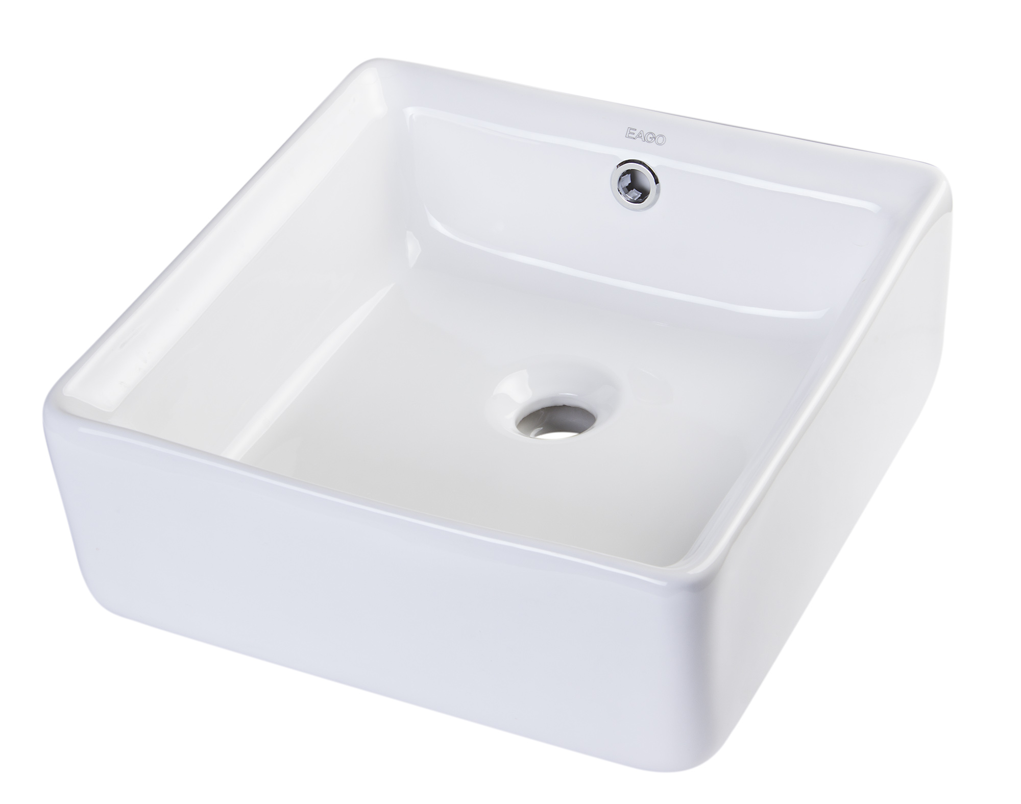 EAGO BA130 15" Square Ceramic Vessel Bathroom Sink