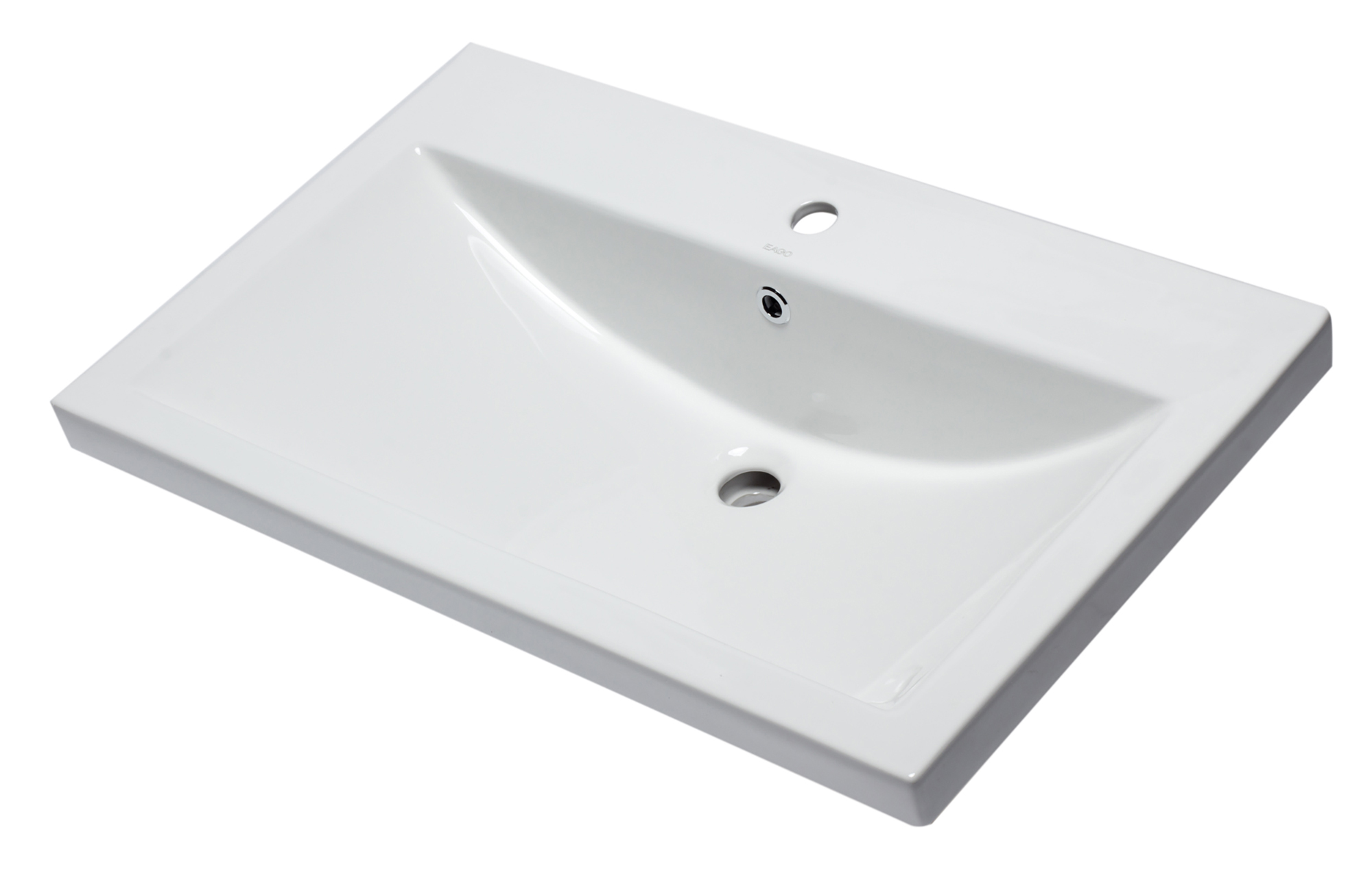 EAGO BH001 Ceramic Rectangular Drop-In Bathroom Sink