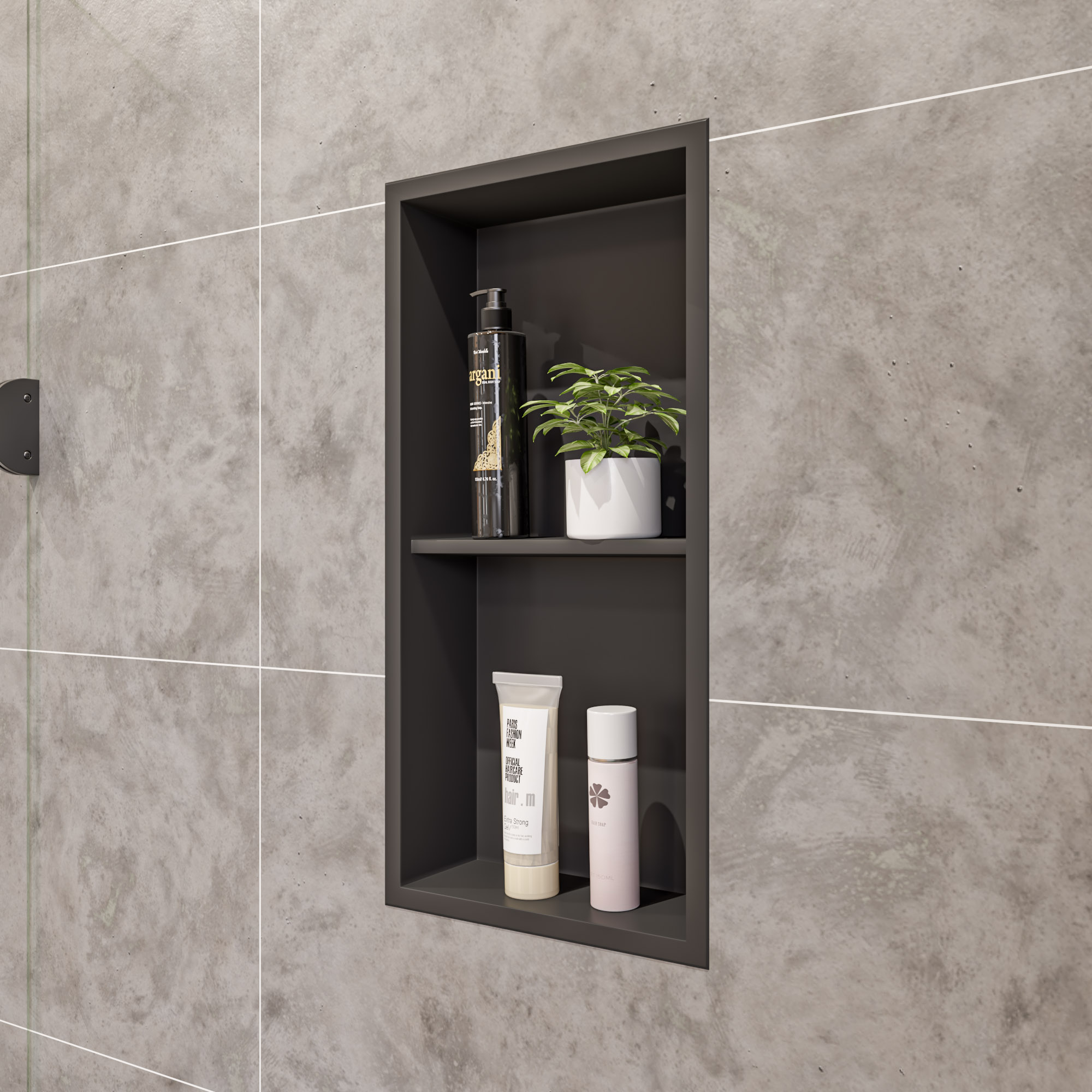 ALFI ABNC1224 Double Shelf Shower Niche