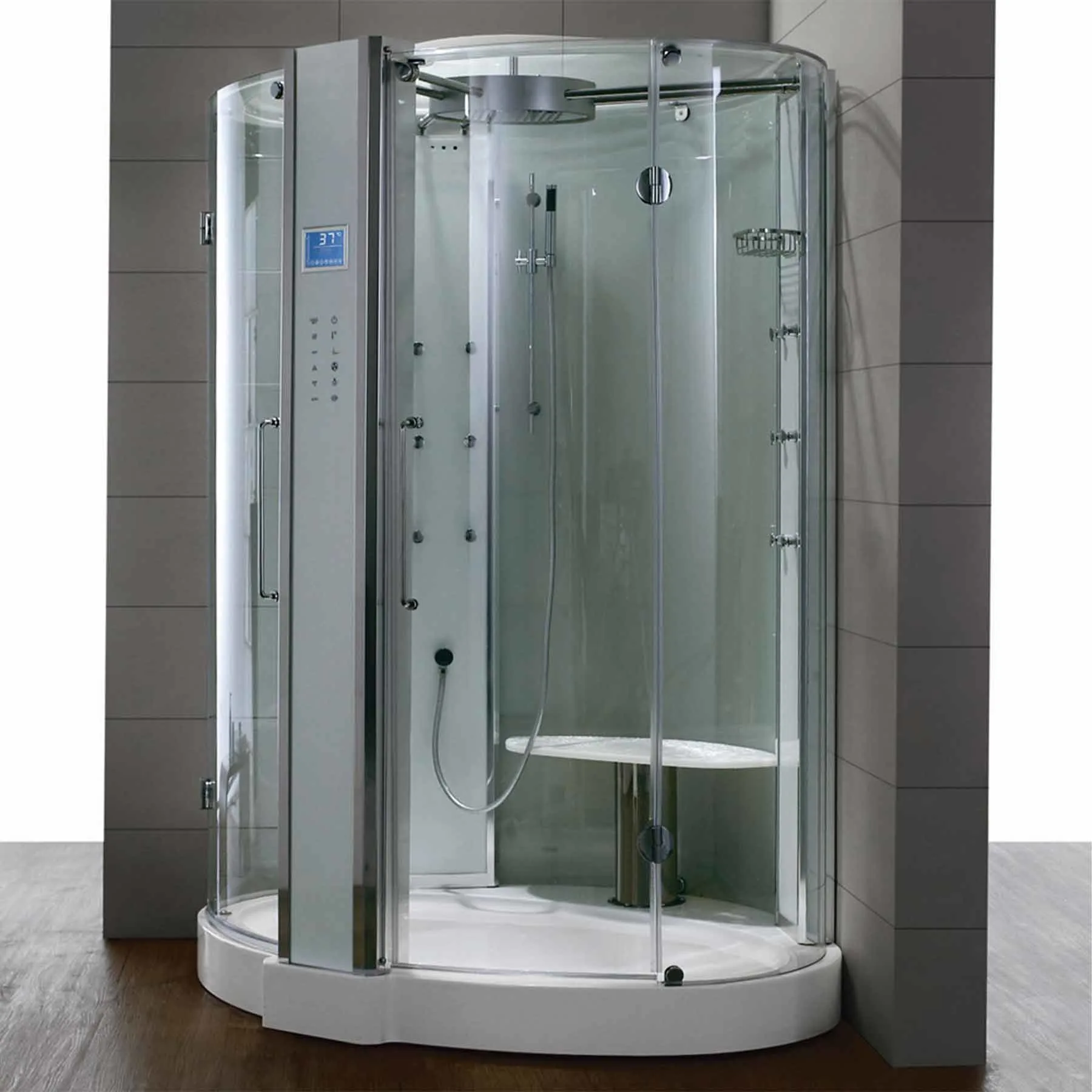 Athena WS-122 2 Person 12 Jetted 59L x 59W x 89H in Steam Shower