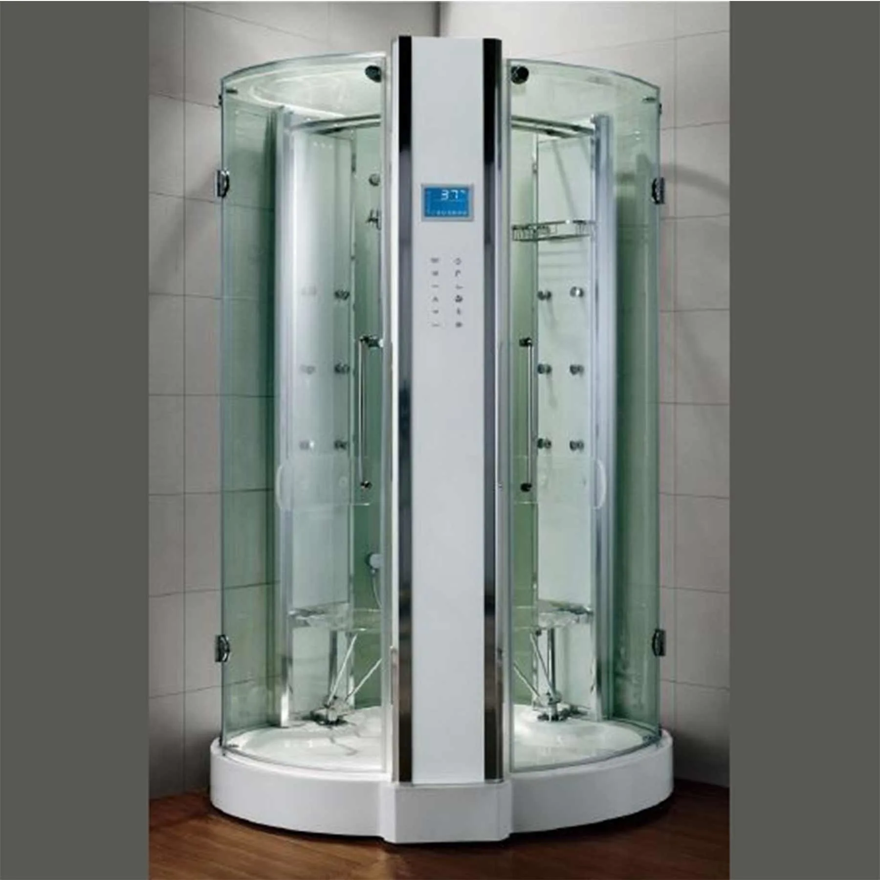 Athena WS-131 2 Person 12 Jetted 53L x 53W x 90H in Steam Shower