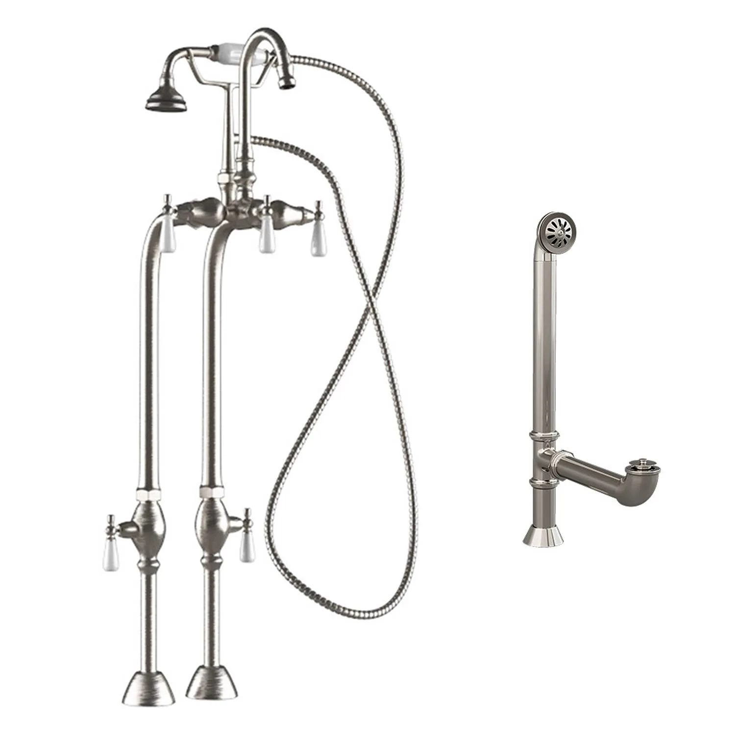 Cambridge Plumbing 13 Inch Floor Mounted British Telephone Faucet Package